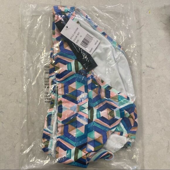 La Blanca Patterned Bikini Bottoms NWT Size 16 - Picture 3 of 3